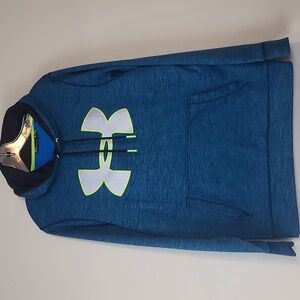 UNDER ARMOUR Blue Black Storm 1 Cold Gear Fleece Lined Hoodie